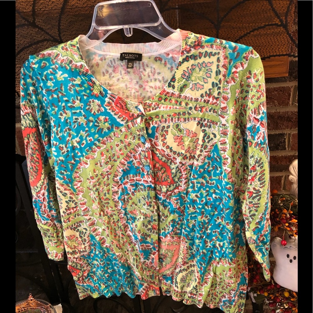 Talbot’s Beautiful, colorful, cardigan.